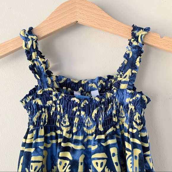 Blue Ginger Dress with Palm Tree Print - Picture 2 of 6